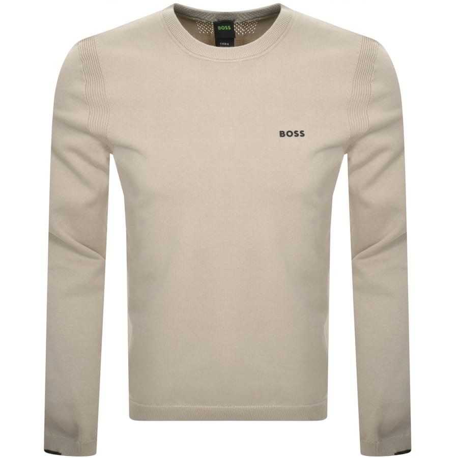 Hugo boss beige jumper cheap